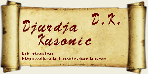 Đurđa Kusonić vizit kartica